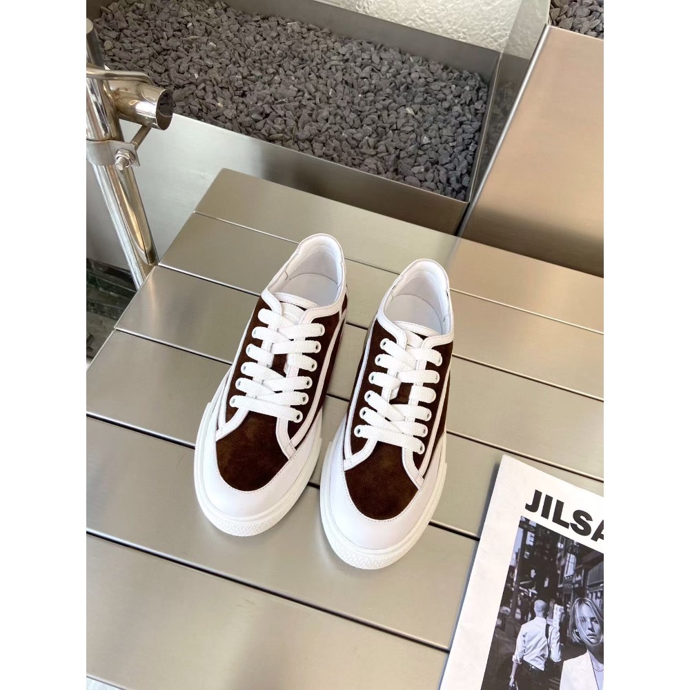 【Hermes 愛馬仕】H家giga情侶款拼色小白鞋休閒運動鞋。〰️英倫復古設計！上腳舒適，簡單大方，很輕便-細節圖3