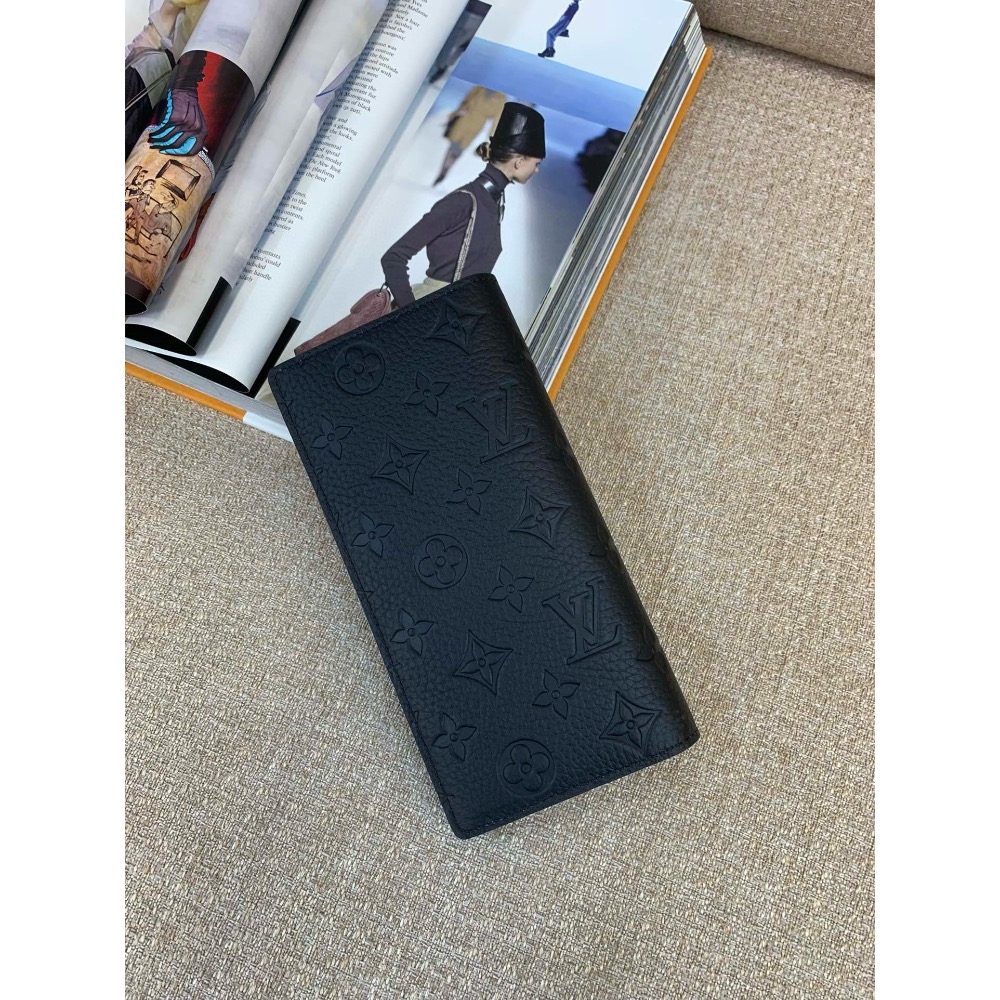 【芯片版】 Brazza 錢夾  M69038 黑色 為柔軟 Taurillon 皮革壓印 Monogram 圖案-細節圖2