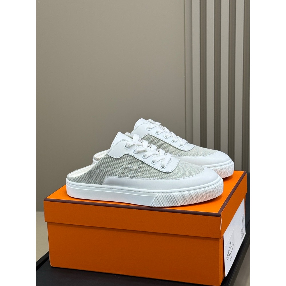 愛馬仕 Hermes ss25 new arrival～ H keep 半拖，有內增高，很好穿啊！ 全皮的和帆布多多-細節圖2