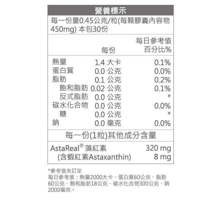 【葆療美】AstaPeutic 超賦活青春藻紅素(蝦紅素)口服膠囊(30粒) 藻紅素 素食可用-細節圖2