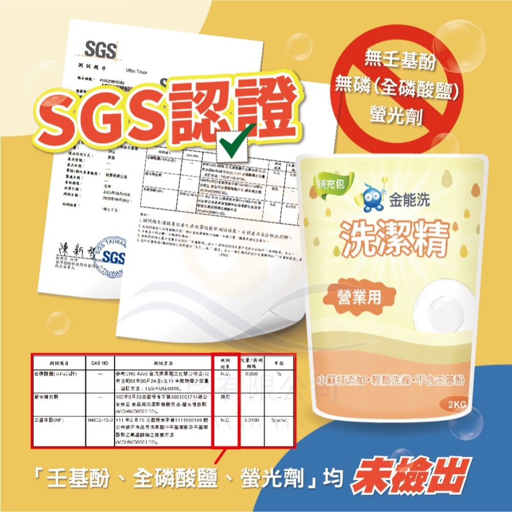 【老闆用過回不去】金能洗 洗潔精 補充包 2公斤 餐飲用洗碗精 好用洗碗精 現貨 Apg環保洗碗精 妮絲小舖-細節圖8