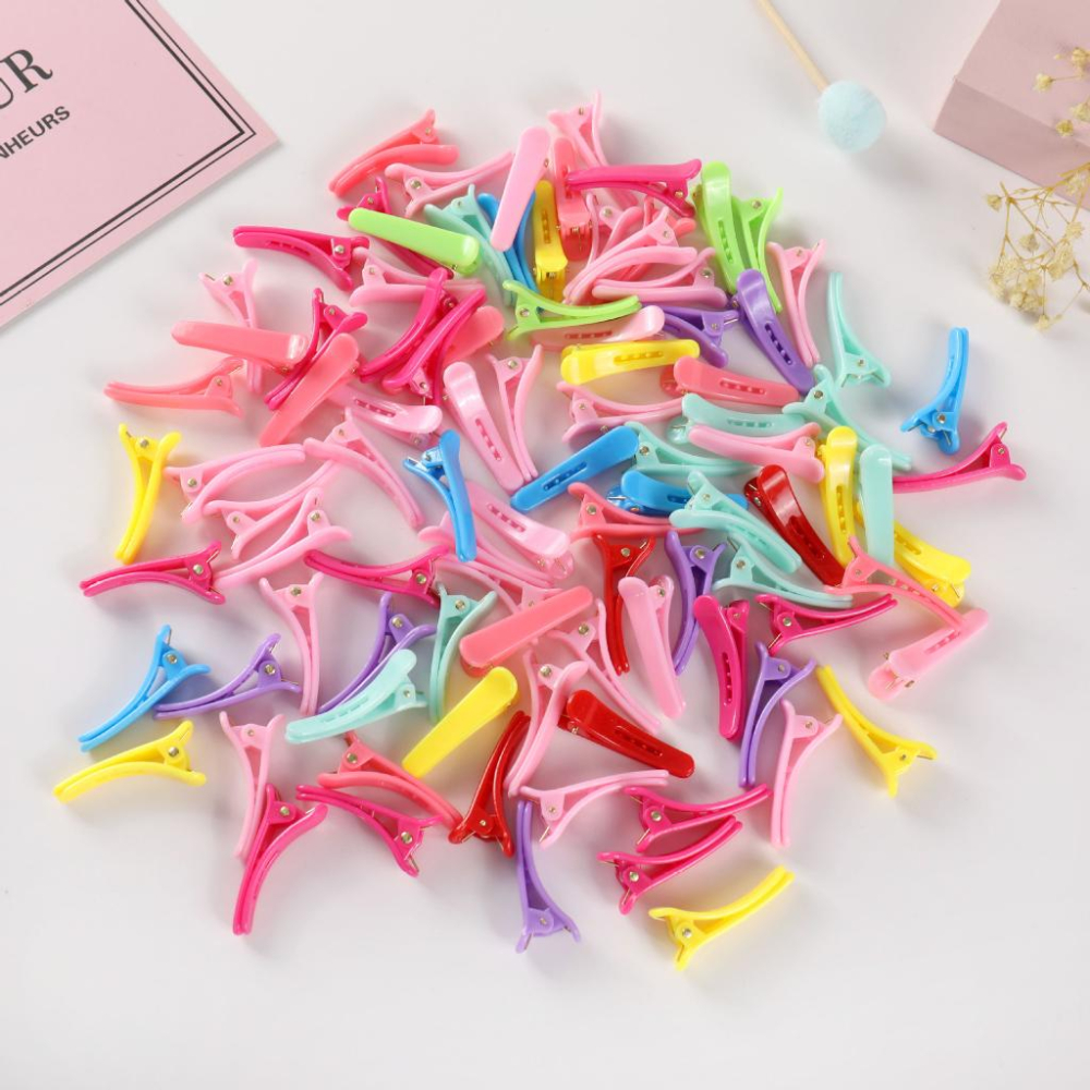 【台灣現貨】3.5cm兒童冰淇淋色果凍色小鴨嘴夾 糖果色一字夾邊夾 瀏海夾 化妝必備 豆豆夾小抓夾 髮夾髮飾 頭飾-細節圖3