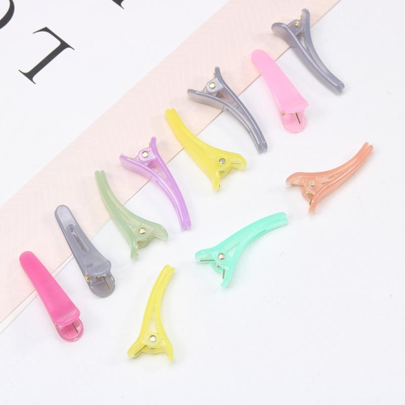 【台灣現貨】3.5cm兒童冰淇淋色果凍色小鴨嘴夾 糖果色一字夾邊夾 瀏海夾 化妝必備 豆豆夾小抓夾 髮夾髮飾 頭飾-細節圖4