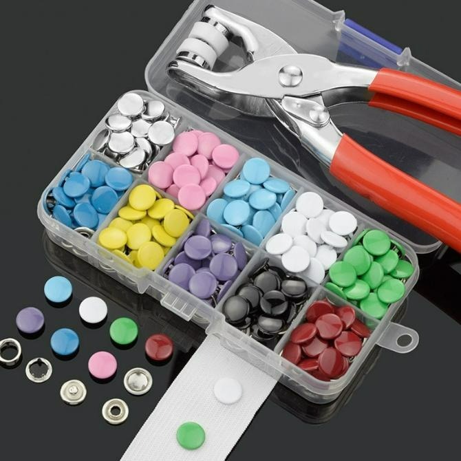 【台灣現貨】手壓式免縫式五爪扣安裝套組 按壓鉗子 防走光隱形暗釦工具組 鈕扣子母扣 寶寶衣服扣子 嬰幼兒鈕扣 包包扣子-細節圖9