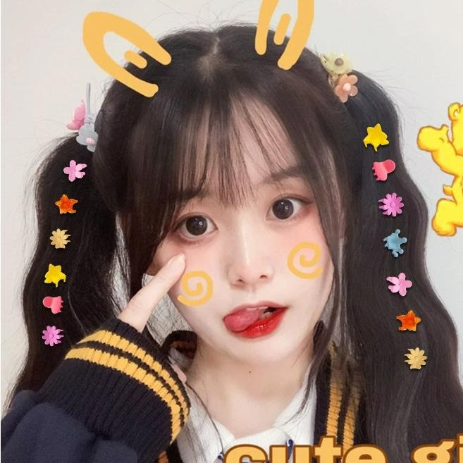 【台灣現貨】韓版糖果色豆豆夾 造型迷你小抓夾 兒童髮飾 泫雅風 編髮 可愛造型 豆豆扣小辮子 嘻哈風 小髮夾髮飾頭飾 女-細節圖5