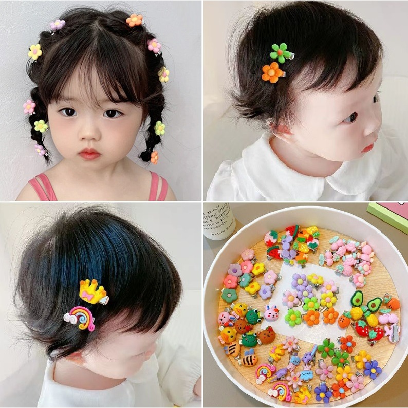 【台灣現貨】韓版糖果色豆豆夾 造型迷你小抓夾 兒童髮飾 泫雅風 編髮 可愛造型 豆豆扣小辮子 嘻哈風 小髮夾髮飾頭飾 女-細節圖6