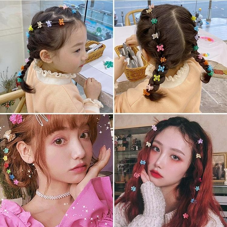 【台灣現貨】韓版糖果色豆豆夾 造型迷你小抓夾 兒童髮飾 泫雅風 編髮 可愛造型 豆豆扣小辮子 嘻哈風 小髮夾髮飾頭飾 女-細節圖7