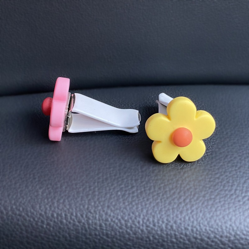 【台灣現貨】可愛小花造型車載香薰擴香石 汽車空調出風口香氛 五瓣花小雛菊花朵精油香薰薰香 車用車上芳香用品 KC507-細節圖11