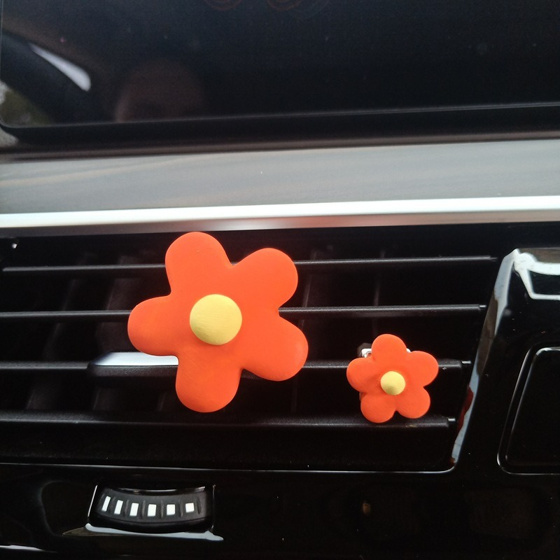 【台灣現貨】可愛小花造型車載香薰擴香石 汽車空調出風口香氛 五瓣花小雛菊花朵精油香薰薰香 車用車上芳香用品 KC507-規格圖11