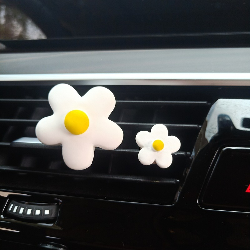 【台灣現貨】可愛小花造型車載香薰擴香石 汽車空調出風口香氛 五瓣花小雛菊花朵精油香薰薰香 車用車上芳香用品 KC507-規格圖11