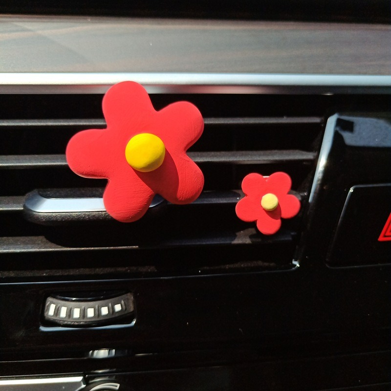 【台灣現貨】可愛小花造型車載香薰擴香石 汽車空調出風口香氛 五瓣花小雛菊花朵精油香薰薰香 車用車上芳香用品 KC507-規格圖11