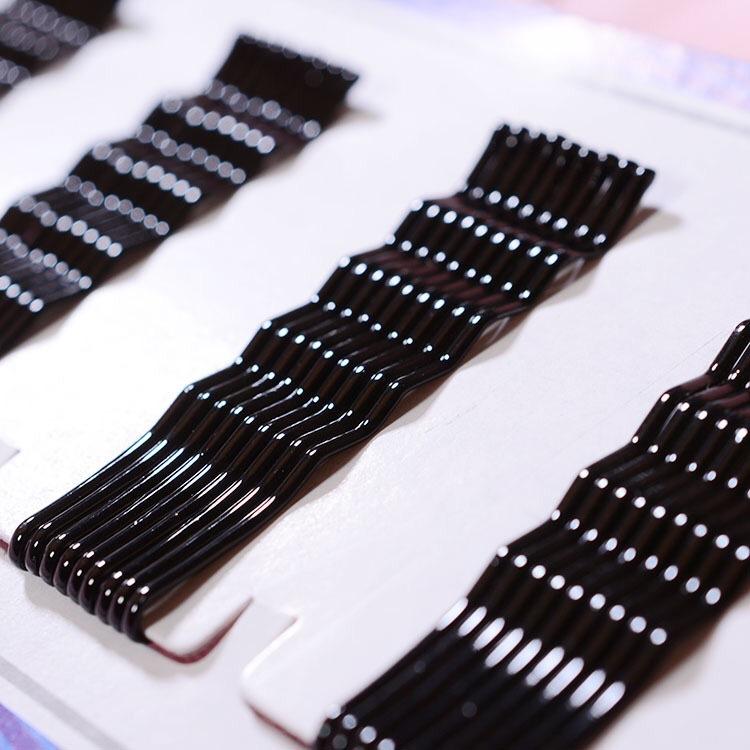 【台灣現貨】平板/波浪小黑夾(長短款) 黑色髮夾鋼絲烤漆一字夾 髮型造型必備 瀏海夾 盤髮邊夾瀏海夾 碎髮 固定髮型-細節圖5