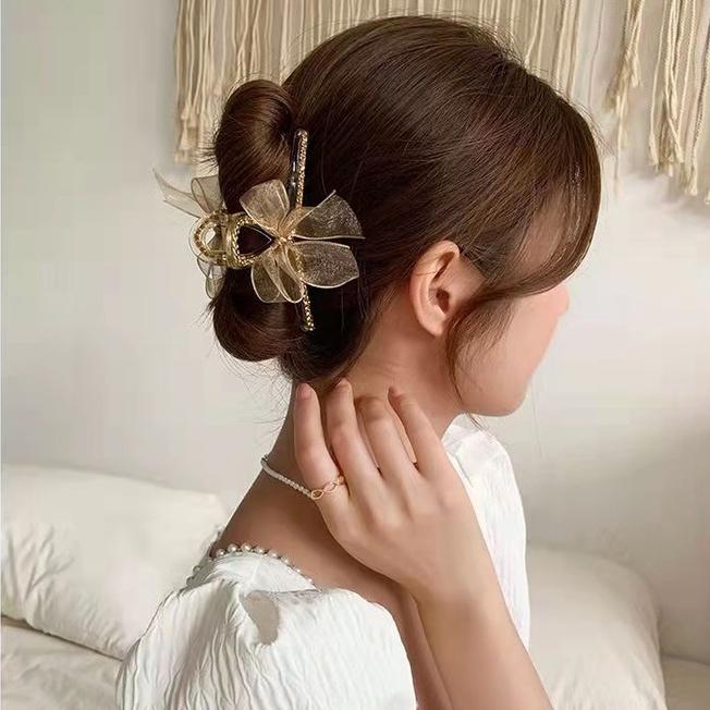 【台灣現貨】(多款) PV鯊魚抓夾 韓國網紅簡約一字抓夾 邊夾髮夾包頭 塑膠壓克力 鯊魚夾抓夾髮飾夾子盤髮抓夾大髮抓-細節圖5