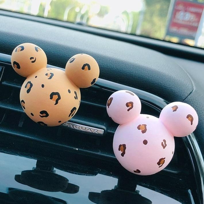 【台灣現貨】彩色可愛鼠造型汽車空調出風口香氛 車載精油香薰擴香石 車用薰香 香水芳香 車內飾品擺件裝飾用品 糖果色馬卡龍-細節圖3