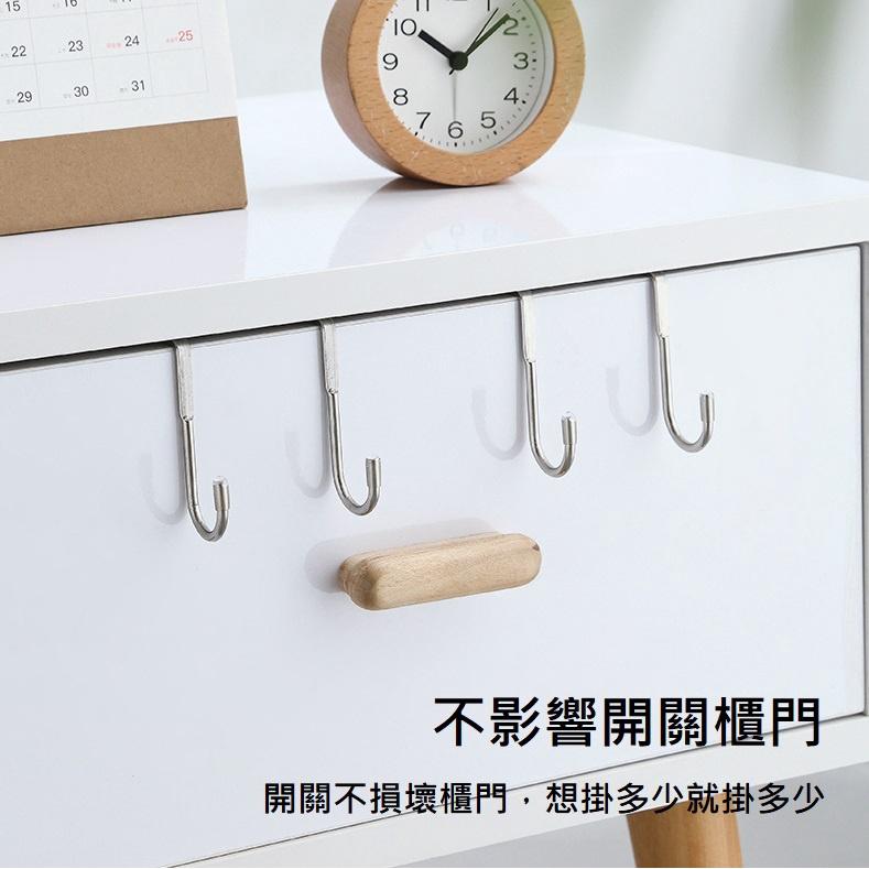【台灣現貨】不鏽鋼S型雙掛勾 門背式櫥櫃門掛勾 包包收納掛勾 耐重 掛鈎 掛鉤 門後掛勾 無痕掛勾 S勾 櫥櫃門板-細節圖3