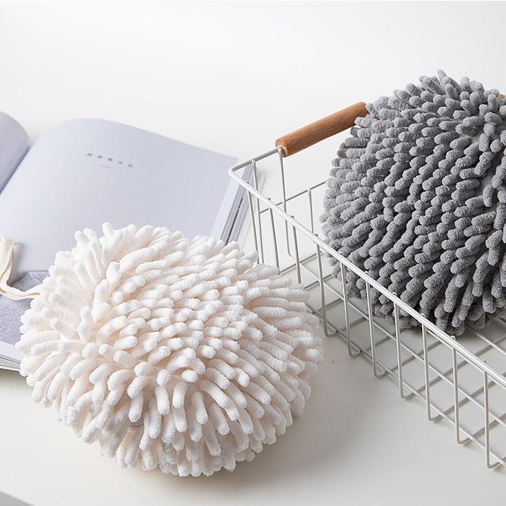 【台灣現貨】日式加厚雪尼爾速乾擦手球 家用超強吸水擦手巾球 吸水毛巾 擦手布 毛巾球 浴室廚房好物-細節圖8