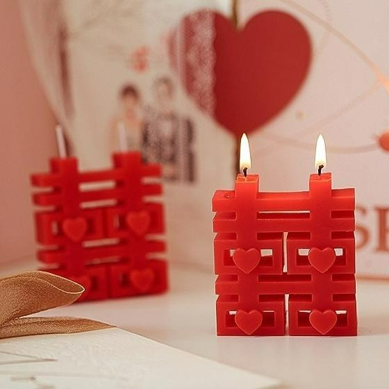 【台灣現貨】紅色囍字雙喜香薰蠟燭 婚禮裝飾伴手禮 大豆蠟精油香氛蠟燭 結婚用品婚禮裝飾 新婚禮物喜宴布置 新婚誌慶-細節圖3