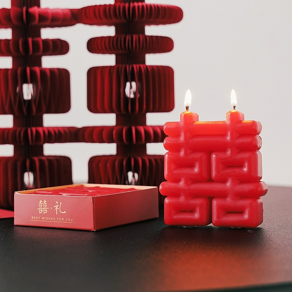 【台灣現貨】紅色囍字雙喜香薰蠟燭 婚禮裝飾伴手禮 大豆蠟精油香氛蠟燭 結婚用品婚禮裝飾 新婚禮物喜宴布置 新婚誌慶-細節圖4