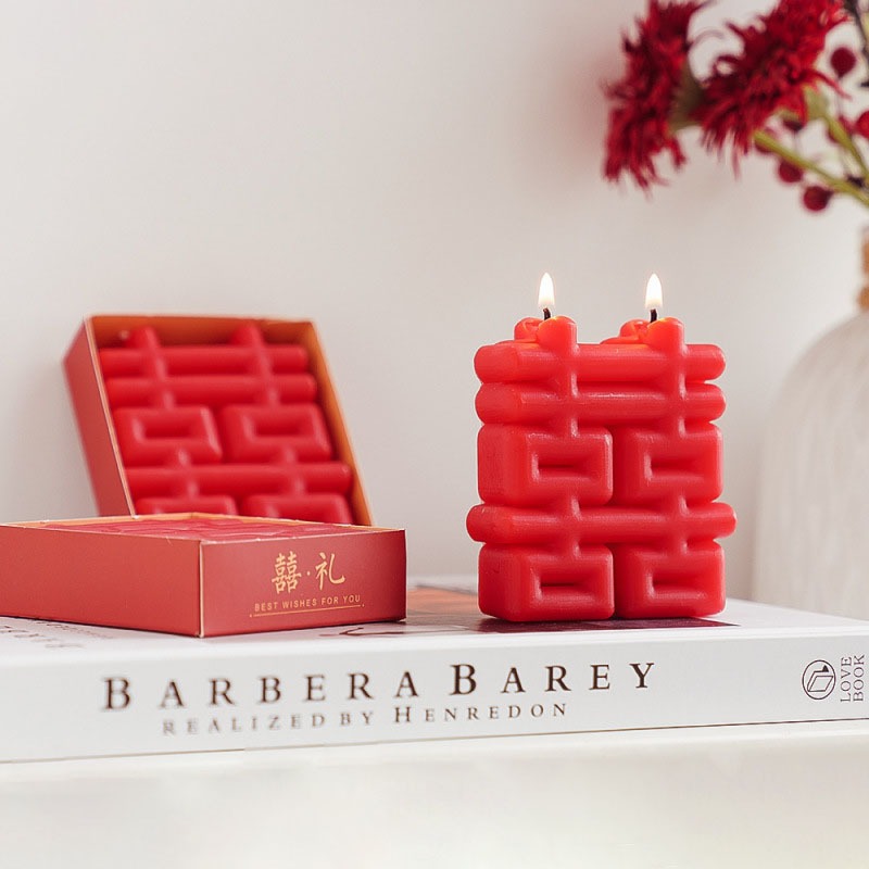 【台灣現貨】紅色囍字雙喜香薰蠟燭 婚禮裝飾伴手禮 大豆蠟精油香氛蠟燭 結婚用品婚禮裝飾 新婚禮物喜宴布置 新婚誌慶-細節圖9
