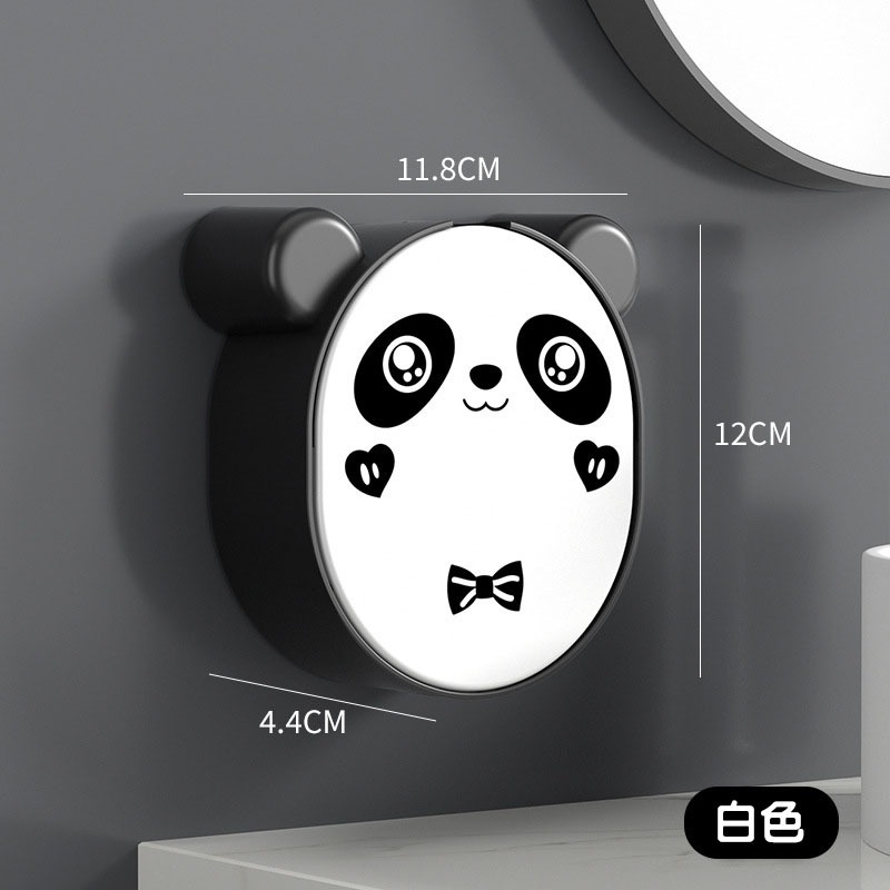【台灣現貨】可愛卡通造型熊貓肥皂盒 浴室壁掛香皂收納盒收納架 免打孔免丁免釘無痕黏貼上牆瀝水置物架 防潮防水防污-規格圖11