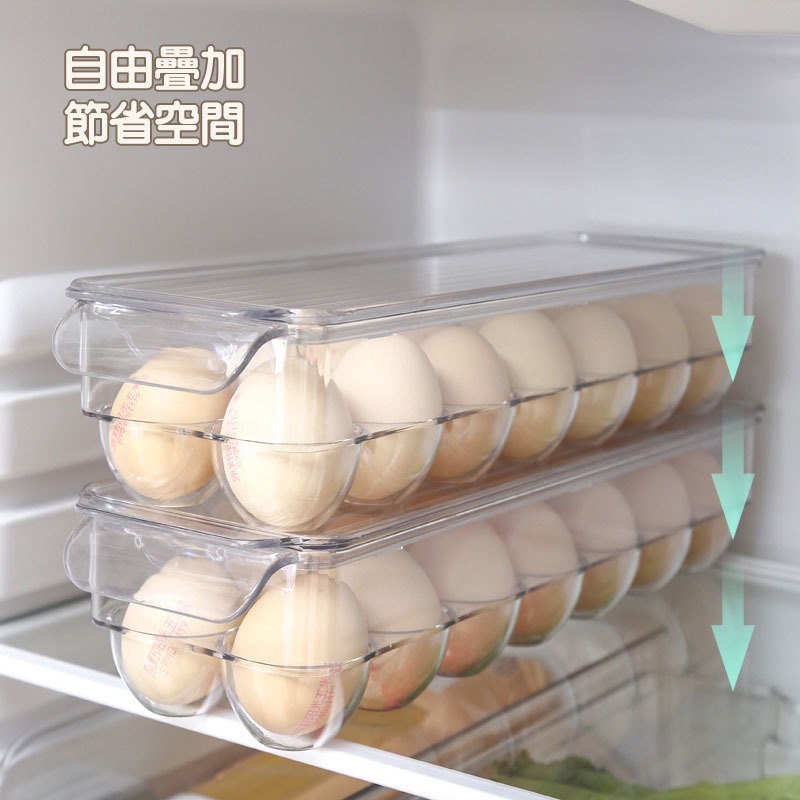 【台灣現貨】透明雞蛋收納盒 12/14格雞蛋保鮮盒 可堆疊帶蓋冰箱保鮮收納盒 壓克力 保鮮盒 雞蛋保鮮盒 冰箱收納-細節圖10