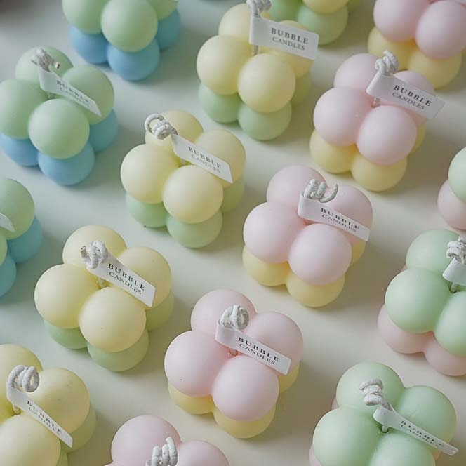 【台灣現貨】馬卡龍色系漸變層小魔方香薰蠟燭 薰香香氛手工造型蠟燭 手作天然大豆蠟精油 居家擺設 可愛創意擺件 禮物伴手禮-細節圖10