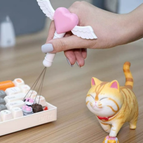 【台灣現貨】可愛造型 超萌貓爪/仙女棒電腦鍵盤拔鍵器 機械鍵盤鍵帽鋼絲拔鍵器 電腦周邊配件 鍵盤滑鼠清潔電腦小工具-細節圖10