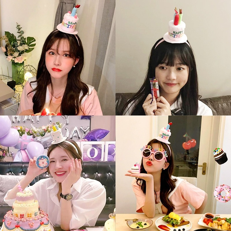 【台灣現貨】兒童生日蛋糕蠟燭造型生日帽髮箍 派對裝扮 韓國ins拍照上傳 生日裝扮 派對造型用品 慶祝生日 親子情侶裝扮-細節圖4