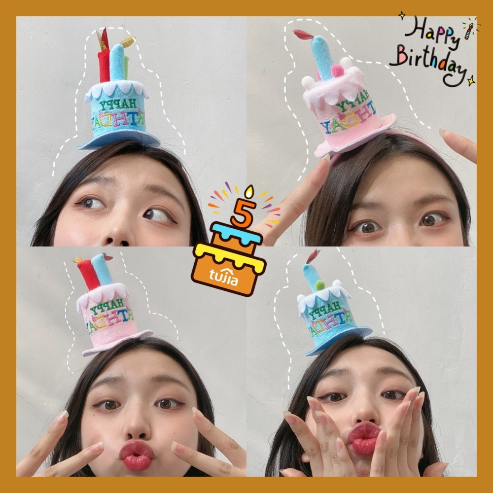 【台灣現貨】兒童生日蛋糕蠟燭造型生日帽髮箍 派對裝扮 韓國ins拍照上傳 生日裝扮 派對造型用品 慶祝生日 親子情侶裝扮-細節圖5