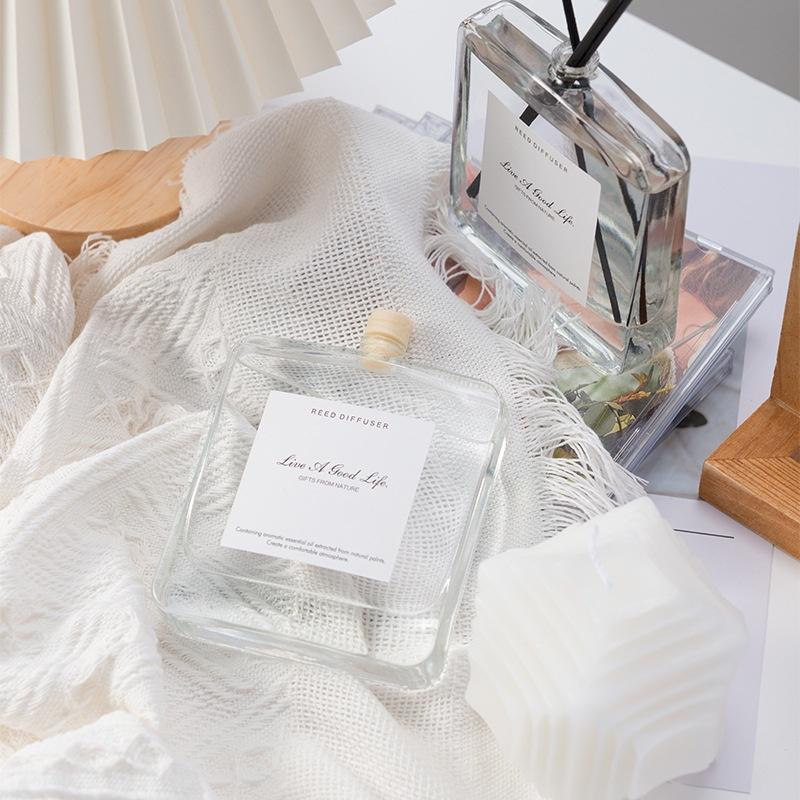 【台灣現貨】無火香薰系列 無印風扁瓶裝擴香瓶 內含擴香棒 家用室內香氛 薰香 芳香劑 設計師香調 精油香薰 空氣清新-細節圖5