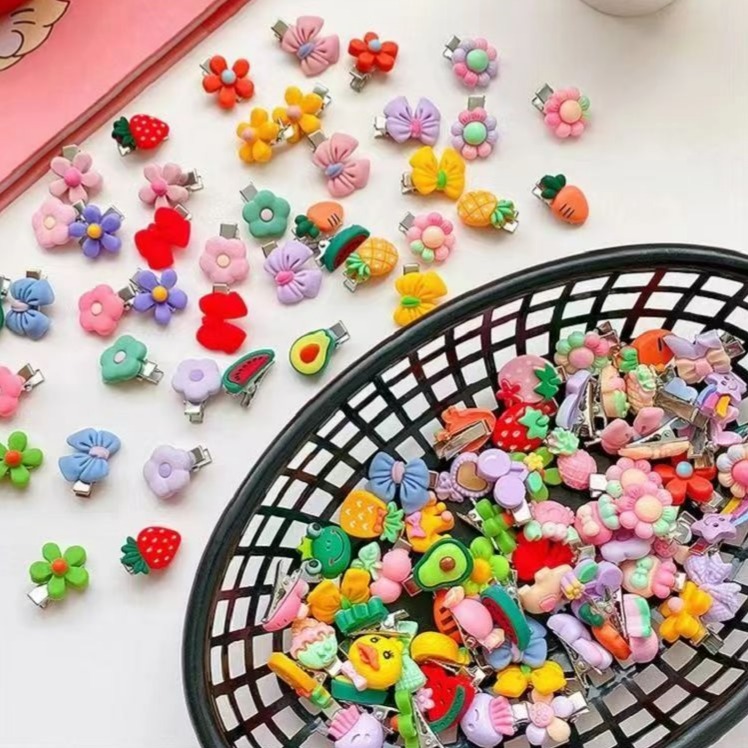 【台灣現貨】爆款樹酯冰透迷你金屬小夾子 卡通可愛造型兒童髮夾 迷你小抓夾 瀏海夾邊頰側邊夾碎髮夾BB夾 寶寶女童髮飾頭飾-規格圖11