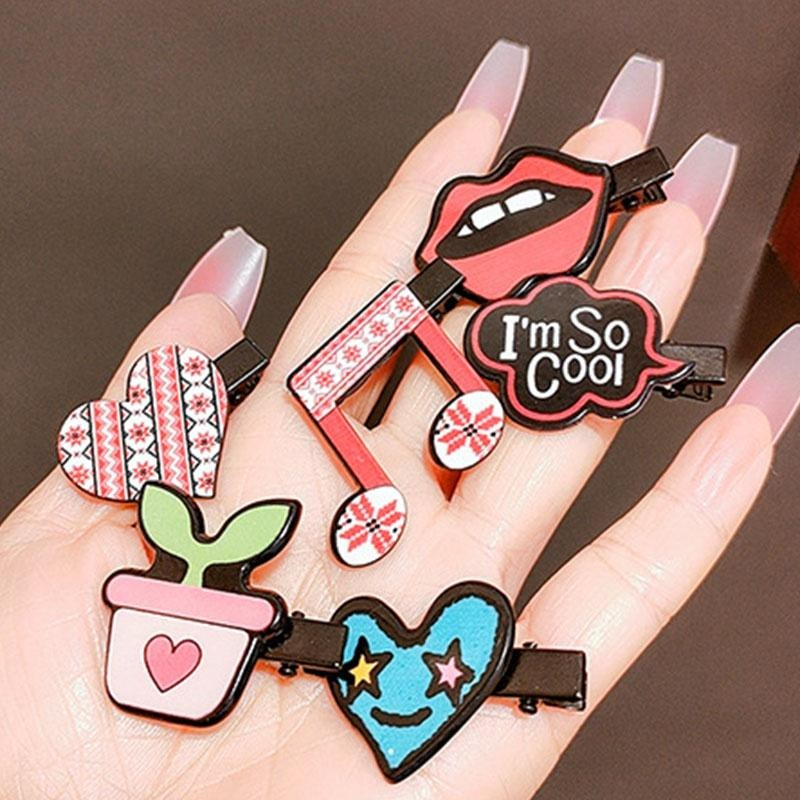 【台灣現貨】韓國卡通公主髮夾兩件組 動漫 水滴可愛女孩卡通造型 髮夾 邊夾 鴨嘴夾 一字夾 精緻甜美 髮飾 女 頭飾夾子-細節圖2