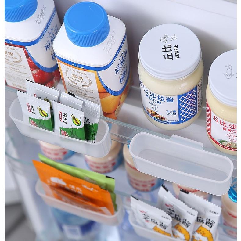 【台灣現貨】廚房冰箱醬料收納盒 冰箱門收納盒 冰箱側門收納 多功能收納 醬包收納盒 迴紋針 收納小物 冰箱整理收納-細節圖9