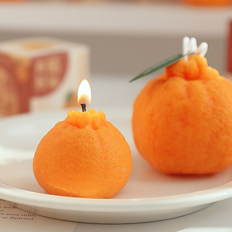 【台灣現貨】大橘大利橘子造型香薰蠟燭 丑橘大豆蠟精油手工香氛蠟燭 仿真水果造型蠟燭 桌上創意擺件 薰香香氛蠟燭 居家擺設-細節圖10