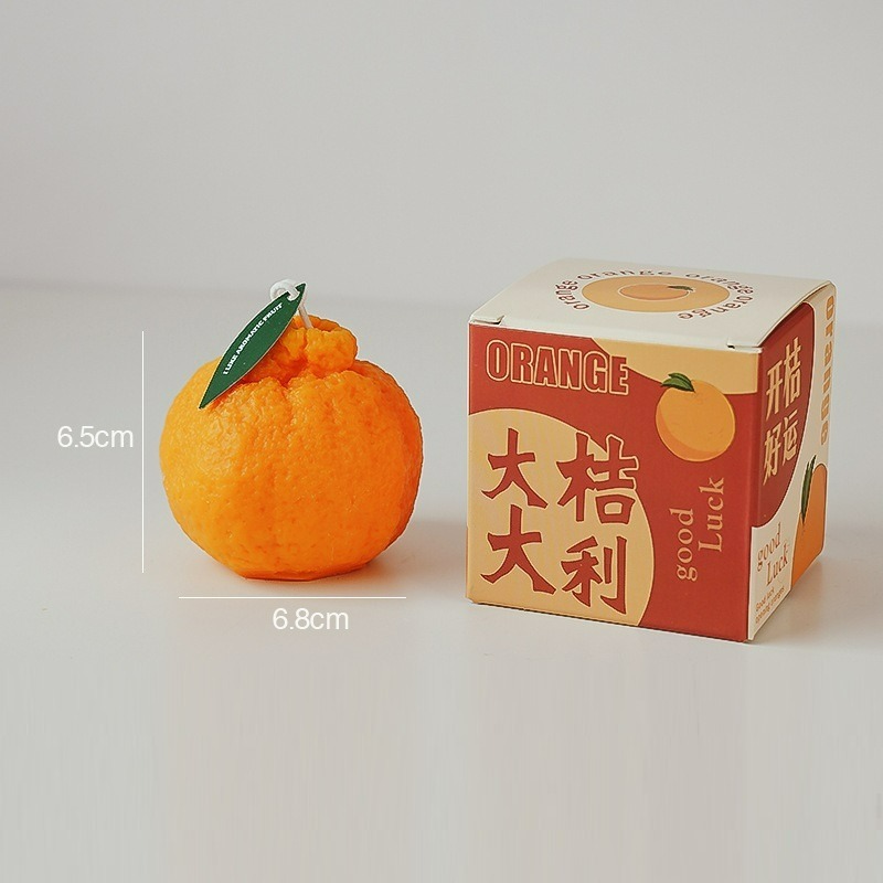 【台灣現貨】大橘大利橘子造型香薰蠟燭 丑橘大豆蠟精油手工香氛蠟燭 仿真水果造型蠟燭 桌上創意擺件 薰香香氛蠟燭 居家擺設-規格圖11