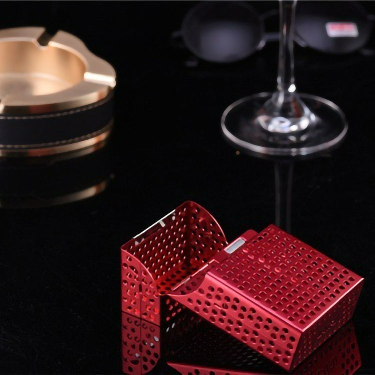 【台灣現貨】磁性扣鏤空金屬收納盒 磁吸式20隻整裝洞洞收納盒 名片盒 磁鐵鐵盒 金屬盒 整包裝 便攜鋁合金 鋁盒-細節圖7