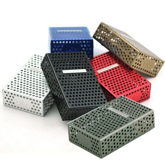 【台灣現貨】磁性扣鏤空金屬收納盒 磁吸式20隻整裝洞洞收納盒 名片盒 磁鐵鐵盒 金屬盒 整包裝 便攜鋁合金 鋁盒-細節圖8
