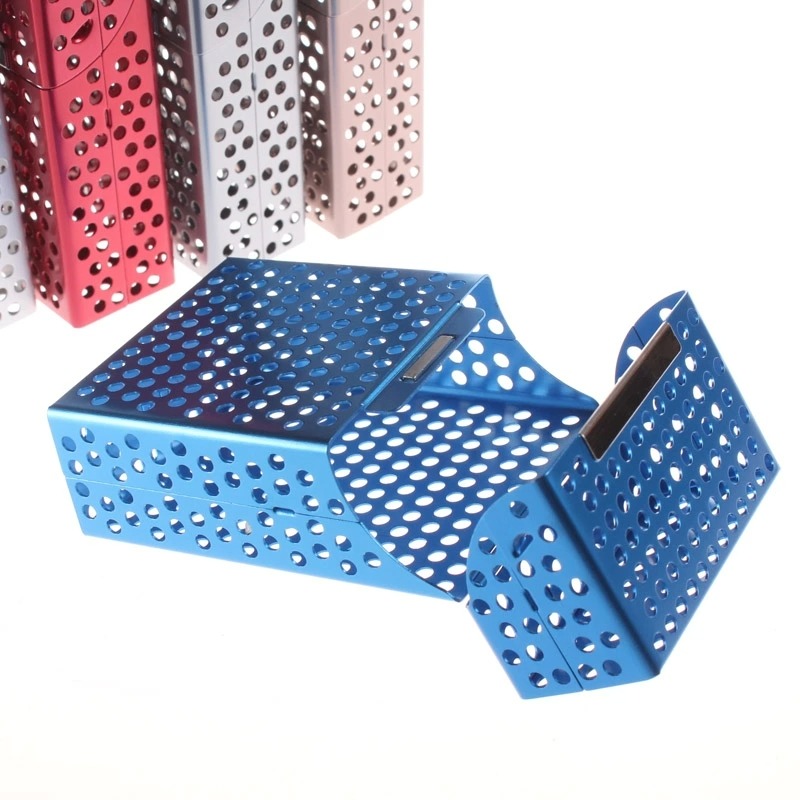 【台灣現貨】磁性扣鏤空金屬收納盒 磁吸式20隻整裝洞洞收納盒 名片盒 磁鐵鐵盒 金屬盒 整包裝 便攜鋁合金 鋁盒-細節圖10