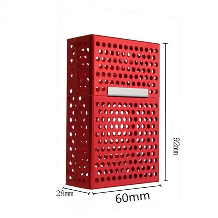 【台灣現貨】磁性扣鏤空金屬收納盒 磁吸式20隻整裝洞洞收納盒 名片盒 磁鐵鐵盒 金屬盒 整包裝 便攜鋁合金 鋁盒-細節圖11
