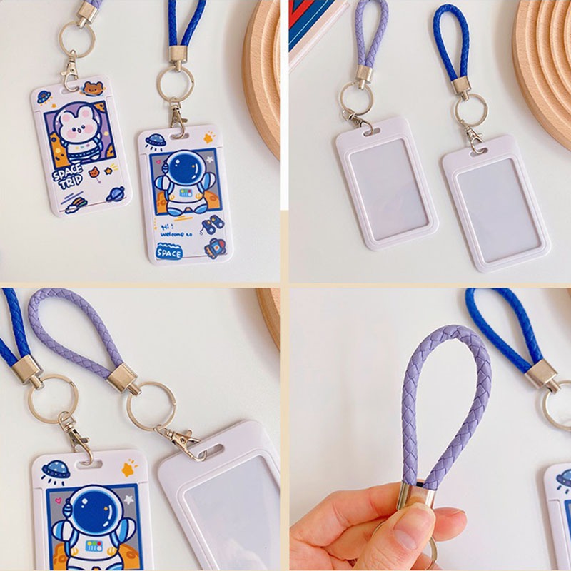 【台灣現貨】 可愛卡通鑰匙圈卡套 創意掛繩卡片保護套 悠遊卡大門感應卡門禁卡 證件夾 卡片套 感應卡套 識別證套 卡夾-細節圖10
