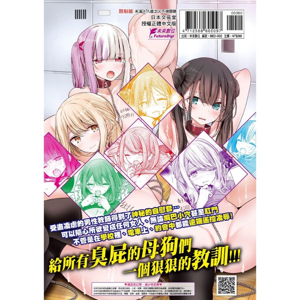 [麗卡] [現貨] 未來數位 BED-002 自慰套教室-新學期-女學生播種懲罰計畫 無修正 作者：大嘘-細節圖4