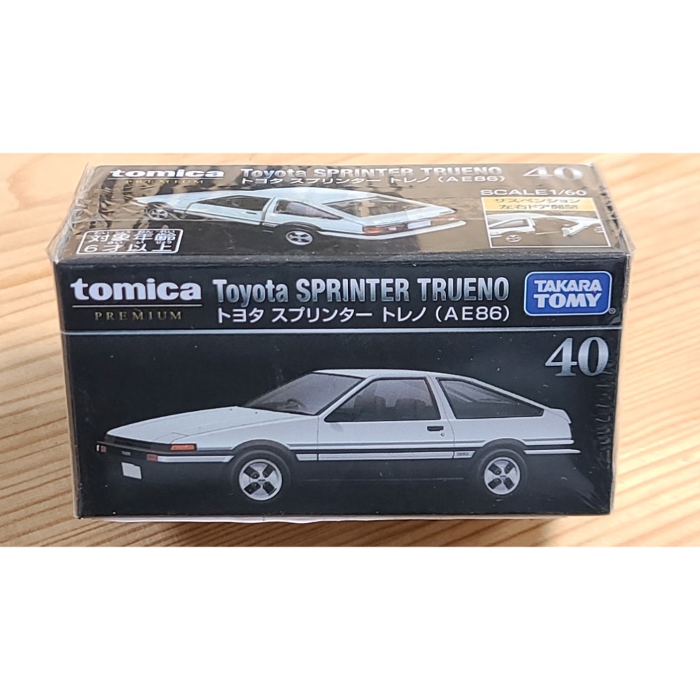 【絕版現貨】全新Tomica Premium多美小汽車No.40 Toyota Sprinter Trueno AE86-細節圖2