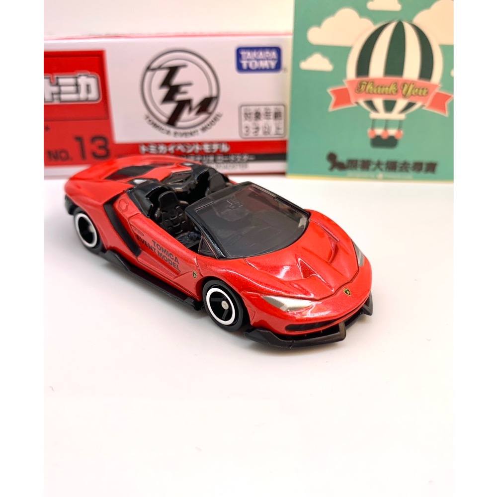 現貨 Tomica 會場車 TEM #13 藍寶堅尼 敞篷跑車 Centenario roadster-細節圖3