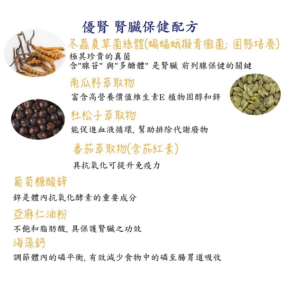 [萌小毛] 寵物優腎  優腎 寵物腎臟保健 冬蟲夏草菌絲體 南瓜子萃取 葡萄糖酸鋅-細節圖4