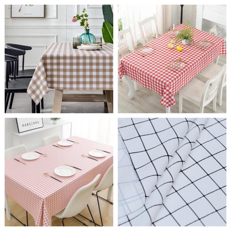 現貨 長方 正方 圓桌 防水桌巾 餐桌巾 桌巾 桌布 桌墊 野餐墊 防油桌巾 防水桌布 方格桌巾 防油桌布-細節圖2