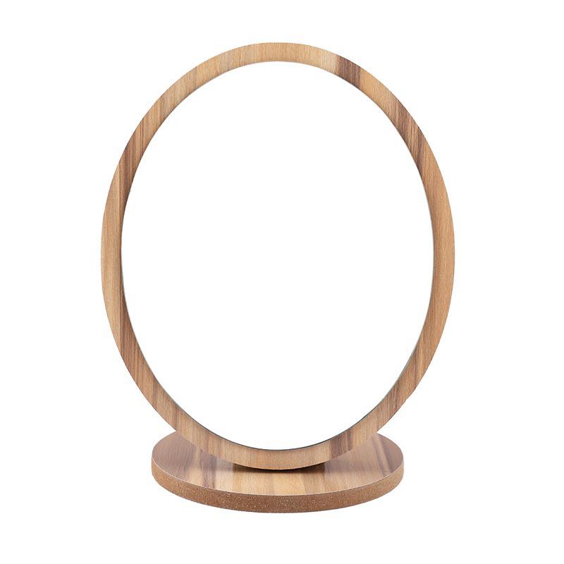 現貨 橢圓木鏡 圓型木鏡 仿原木鏡 折疊鏡 桌上鏡 美容鏡 化妝鏡-細節圖6