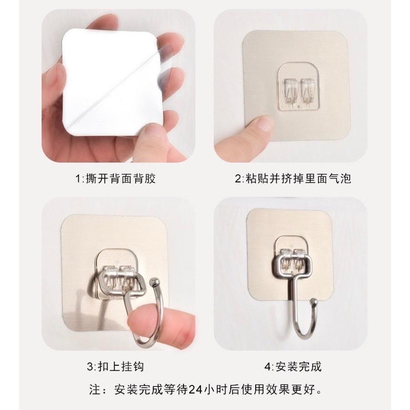 現貨 2入 無痕 不鏽鋼大彎勾 無痕掛勾 掛勾 無痕勾 彎鉤 大掛勾 不鏽鋼掛勾 不留痕 加大掛勾 彎勾-細節圖6