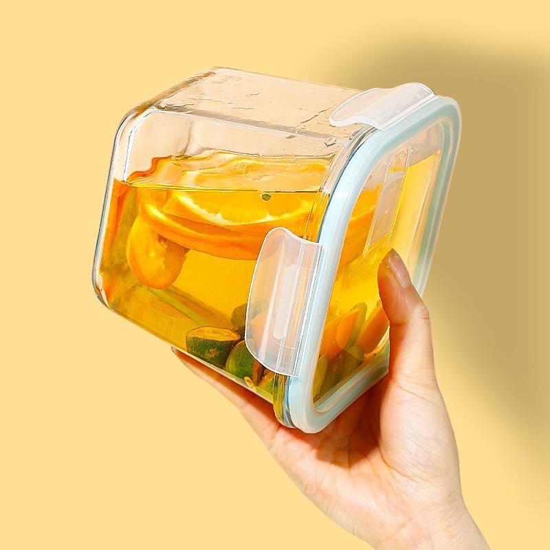 現貨 微烤兩用 加高型 方型玻璃保鮮盒 1000ml 透氣孔 保鮮盒 野餐盒 玻璃盒 便當盒 玻璃保鮮盒 方型保鮮盒-細節圖9