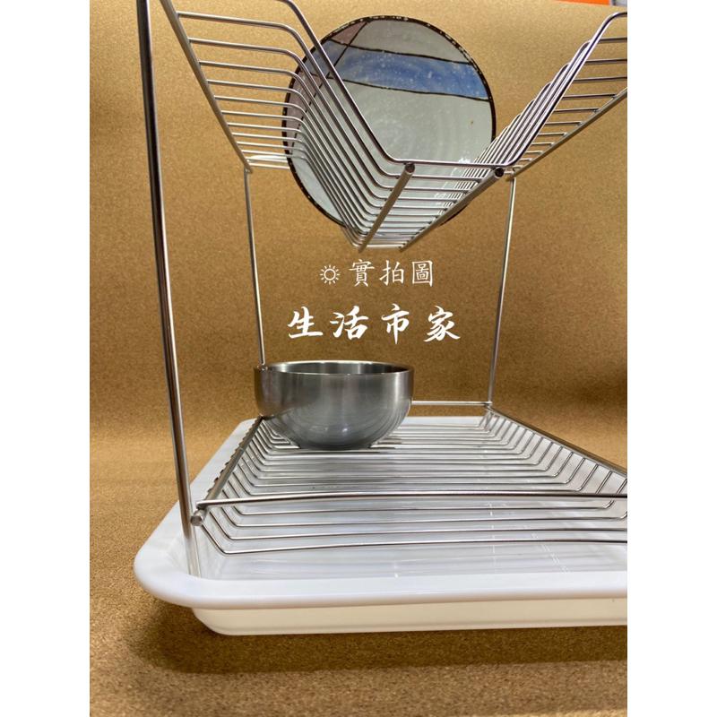 現貨 台灣製 皇家中型雙層碗盤架 雙層碗盤架 碗盤架 碗盤收納架 瀝水架 滴水盤架 廚房收納架 雙層架-細節圖6
