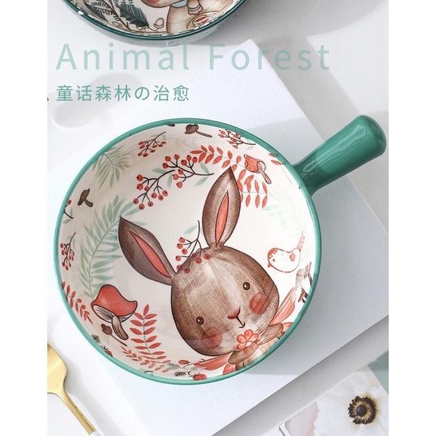 現貨 9吋 浮雕 萌園手柄碗 手把湯盤 手柄碗 浮雕碗 單柄碗 陶瓷碗 湯碗 焗烤碗 燉飯碗 義大利麵碗 手把盤-細節圖8